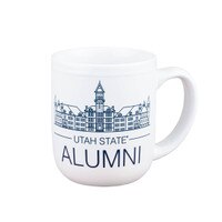 Utah State Alumni Old Main Mug white